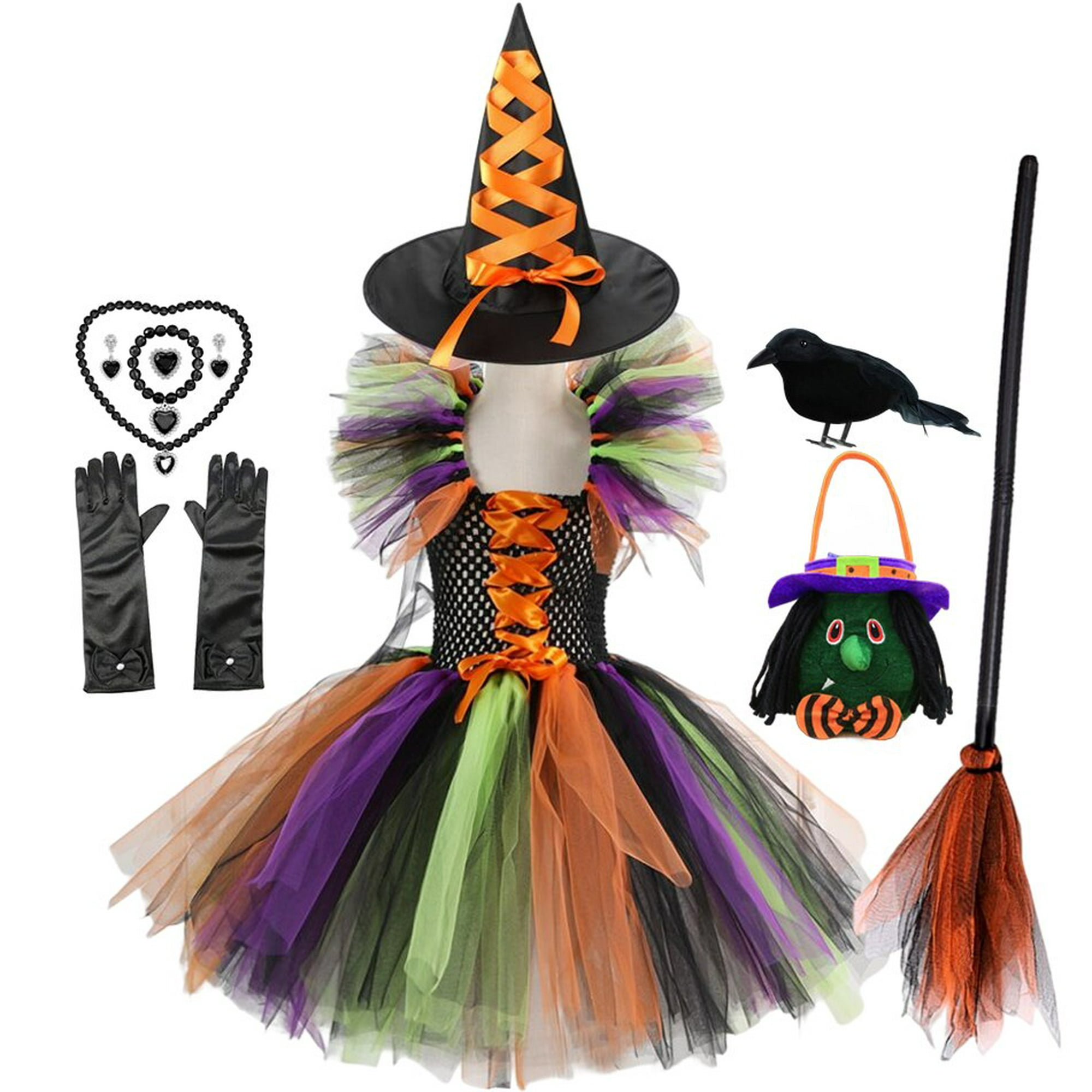 Disfraz Carnaval Disfraces de Halloween Bruja de mujer Retro Ropa