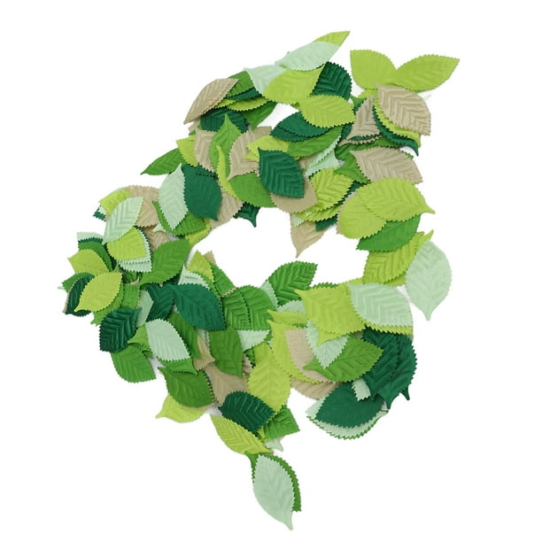 10 piezas, hojas verdes, hojas artificiales, hojas de ramo, hojas de  guirnalda, niveles para hacer tarjetas, hojas de plástico, hojas adornadas,  hojas