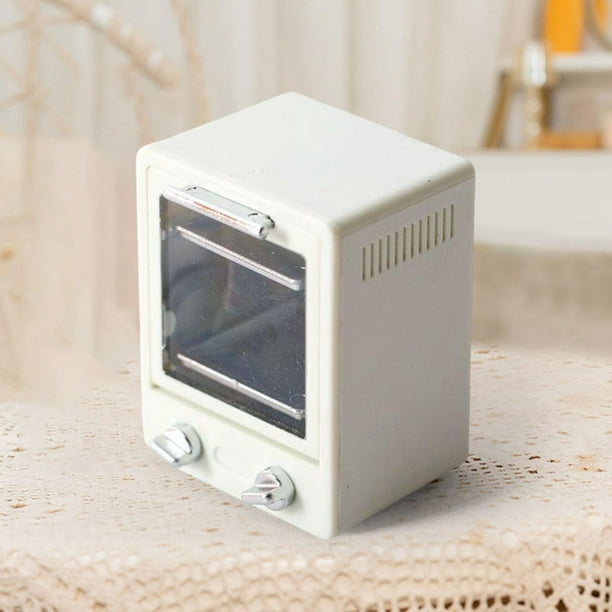 Mini horno microondas 1/6 1/12, ideal para decorar la cocina, blanco, de  CUTICAT