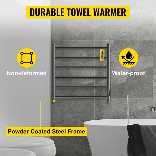 Radiador seca toallas negro