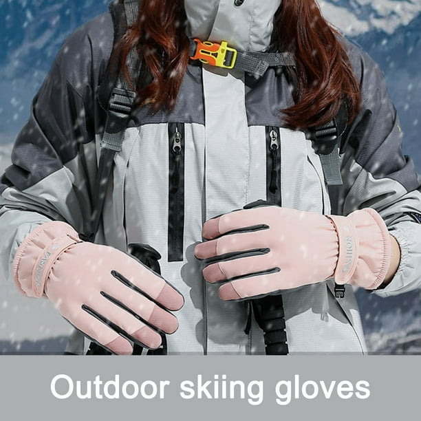 Guantes de esquí para mujer, pantalla de otoño e invierno, impermeables y a  prueba de frío, además de terciopelo grueso, deportes de equitación,  cálidos y resistentes al viento Wmkox8yii jkg6511