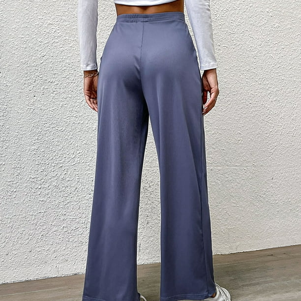  Pantalones anchos de cintura alta para mujer