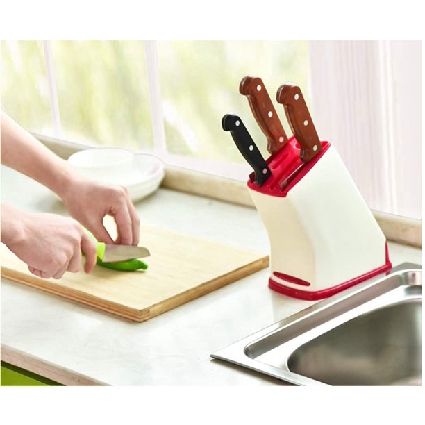  Soporte para cuchillos de cocina, bloque de cuchillos que  ahorra espacio, juego de cuchillos vacíos para el hogar, cuchillo de cocina  vacío (color : A) : Hogar y Cocina