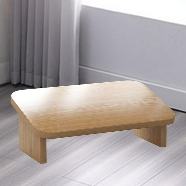 Taburete de baño ergonómico con estante 45 x 45 x 30 cm de madera