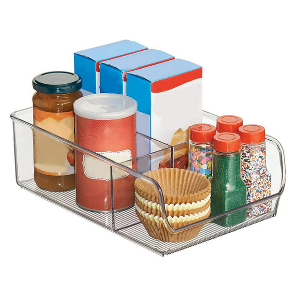 Organizador de almacenamiento de alimentos de 6 rejillas, contenedores de  nevera transparentes, caja BLESIY Contenedor de almacenamiento