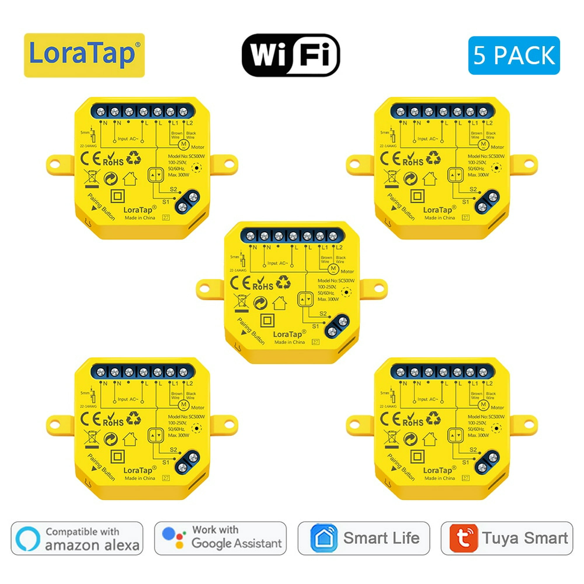 How to install LoraTap Tuya Smart Life Roller Shutter Module SC500W 