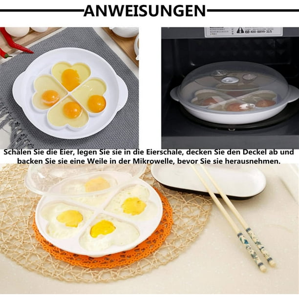 Microondas Huevos individuales Microondas Omelette, Cocedor de huevos  fritos escalfados, Cocedor de huevos de plástico, Horno de microondas JAMW  Sencillez