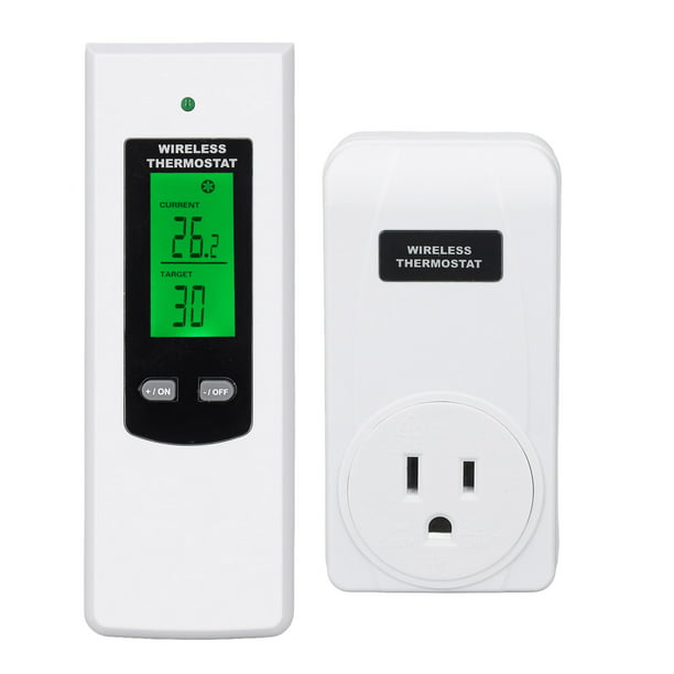 Controlador de temperatura inalámbrico, salida del termostato inalámbrico  Temperatura Salida del controlador de temperatura digital Salida del termostato  inalámbrico Construido para durar Jadeshay A