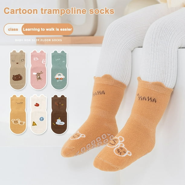 Calcetines antideslizantes de algodón para bebé, niño, niña