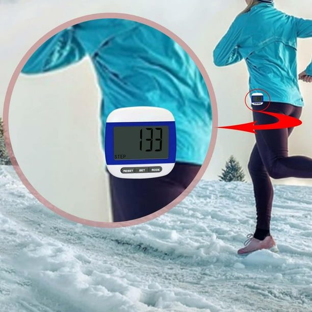 Contador de pasos podómetro para caminar, podómetro de bolsillo simple  contador de calorías a pie con gran pantalla LCD