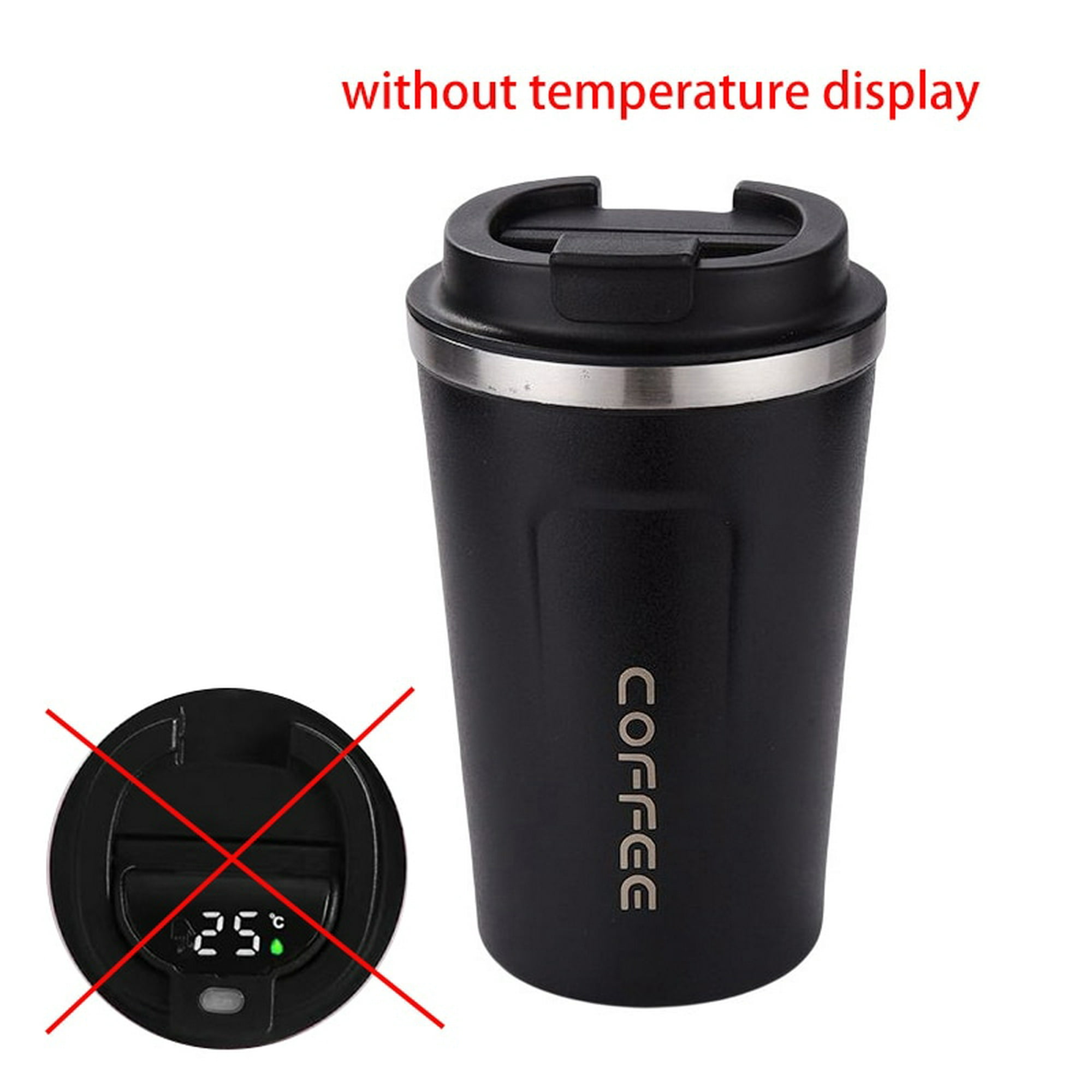 Termo de café con pantalla de temperatura, termo de café caliente y frío de  gran capacidad de 15.2 fl oz, botella de café portátil aislada de acero