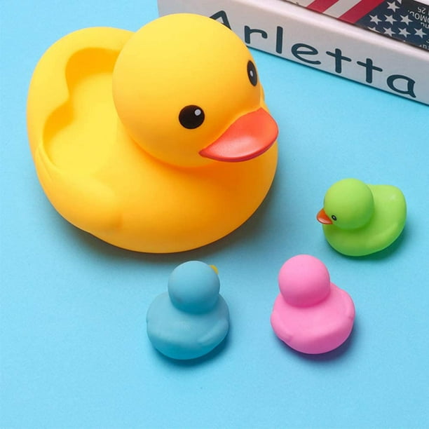 50 piezas de juguetes de baño de pato de goma, patos de baño multicolor a  granel, pato flotante para bebé, juguete de baño para ducha, fiesta de