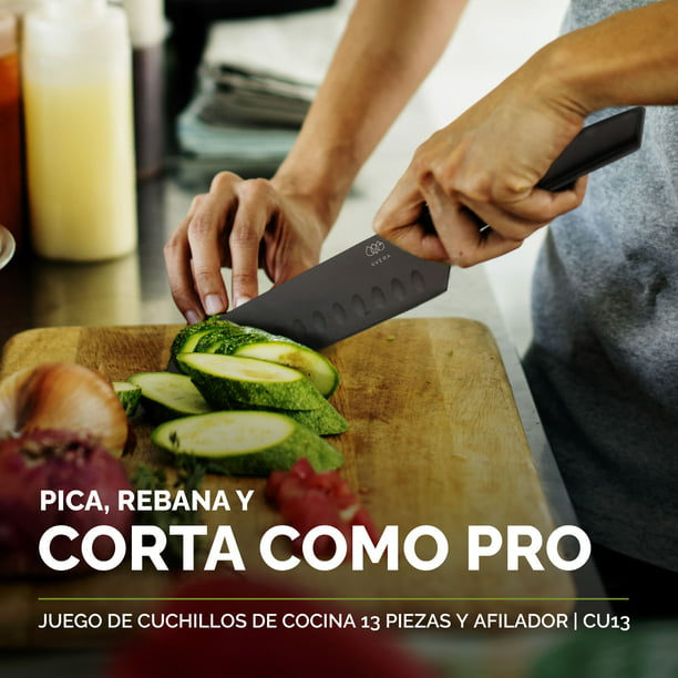 Juego Set De Cuchillos Para Cocina 6 Piezas Profesional Acero Inoxidable  Chef US