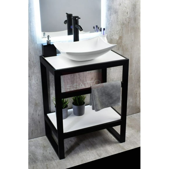 esatto mueble para baño negro con lavabo llave y desages tec fazzo n esatto mueble para baño