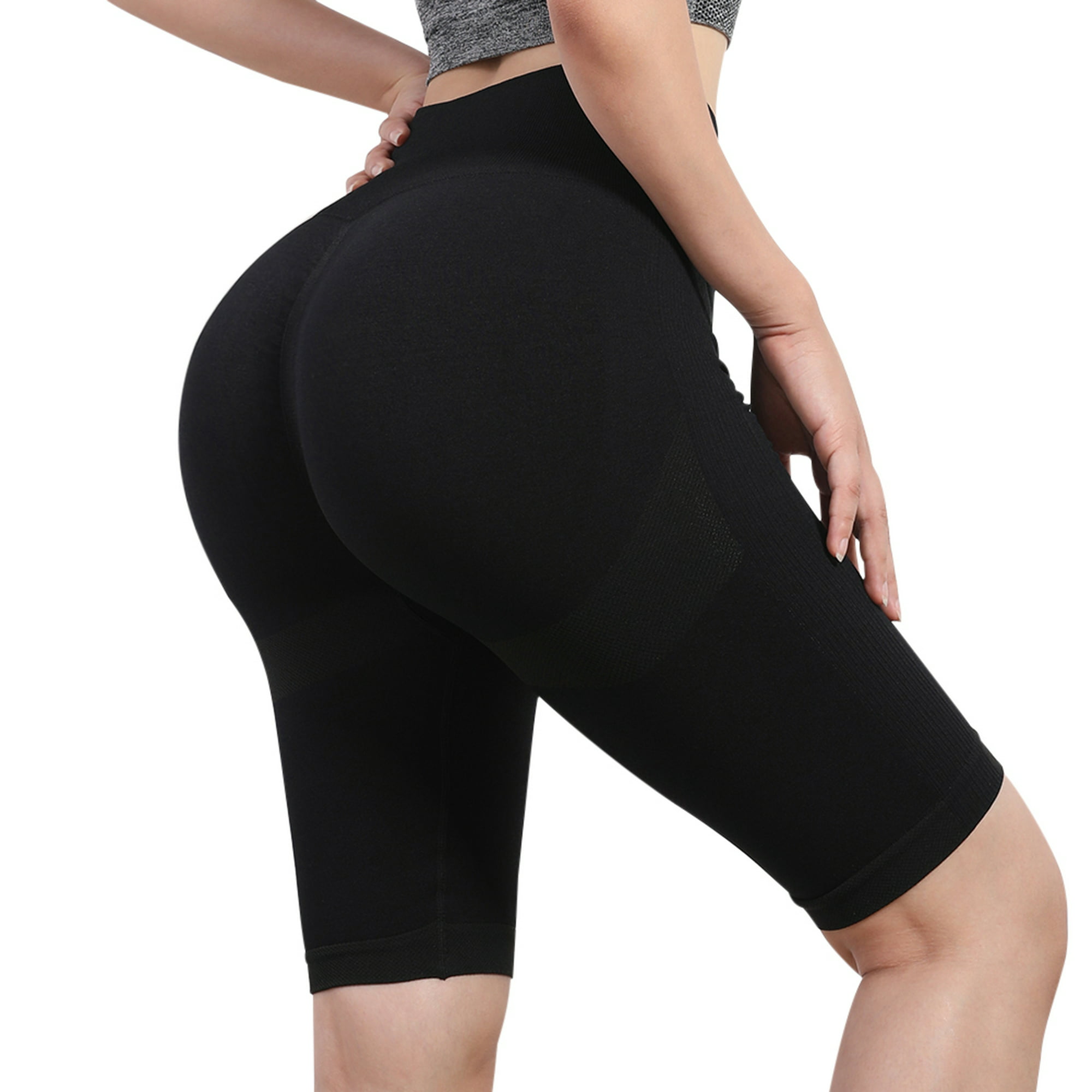 Pantalones cortos de yoga para gimnasio de cintura alta para mujer, mallas  deportivas Push Up, ropa deportiva (negro M) Likrtyny Para estrenar