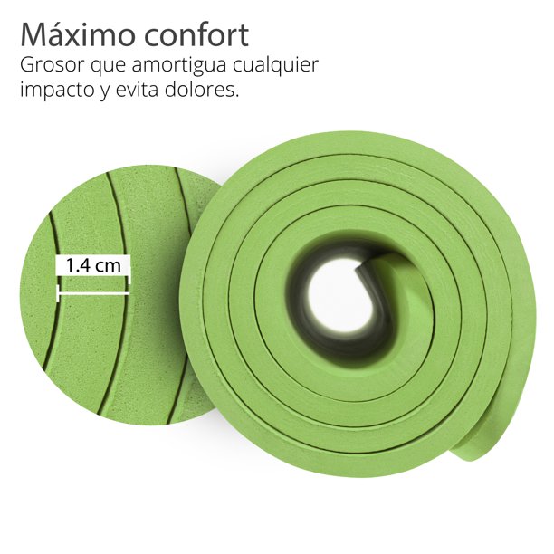 Tapete Yoga Mat Fitnes Ejercicio Antideslizante Grosor 1.4cm