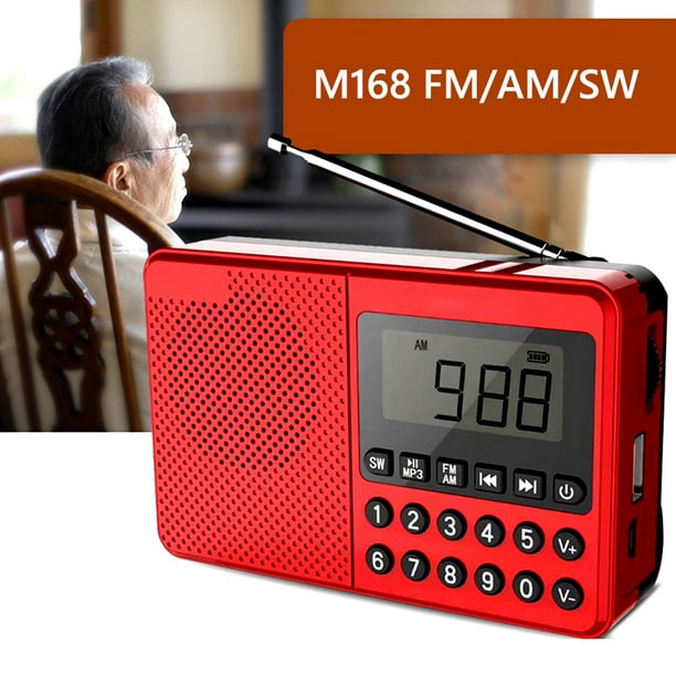 Mini Radio para ancianos, tarjeta enchufable, altavoz portátil