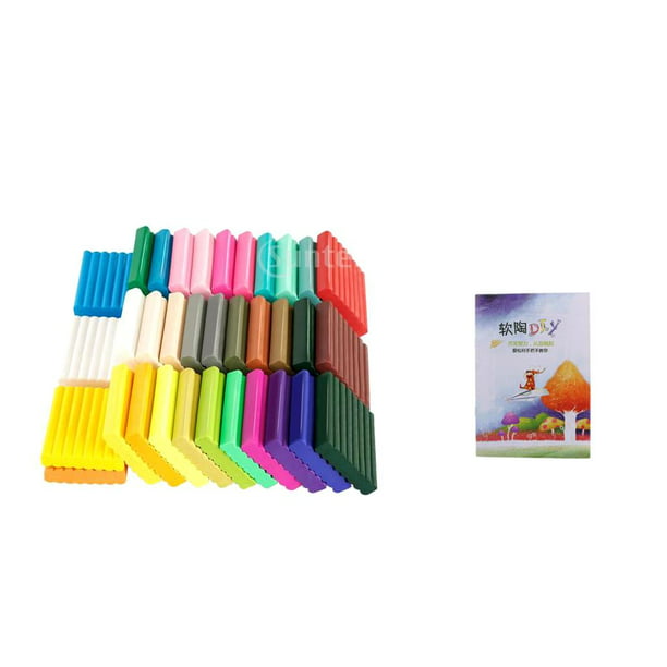 Comprar PDTO Juego de arcilla polimérica suave 24 colores Horno Hornear DIY  Secar al aire con herramientas de modelado Juguete para niños