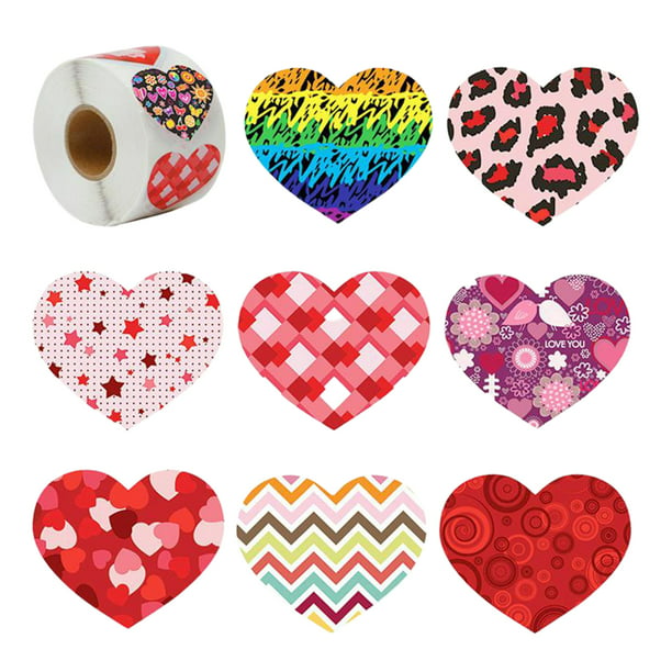 TOUGS - 80 hojas de pegatinas de corazón de San Valentín con  diseño de corazones de amor para aniversario, recuerdos de fiesta,  tarjetas, álbumes de recortes : Juguetes y Juegos