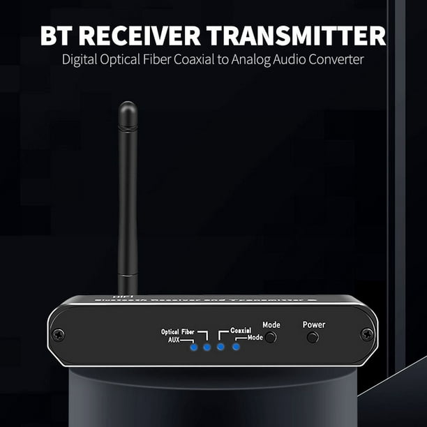 BT5.0 Convertidor de audio digital a analógico Digital óptico coaxial BT