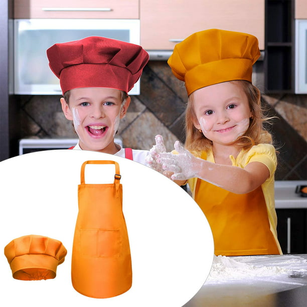 Delantal de cocina infantil, naranja