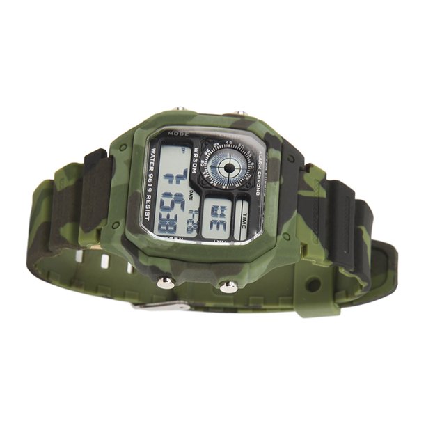 Reloj Digital Para Hombre Pulsera Militar Camuflaje Resistente Al Agua  Deportes