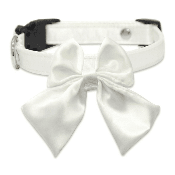 Collar De Encaje Con Lazo Para Perros Y Gatos - Ajustable, Con Perlas, Ideal Para Bodas O Eventos