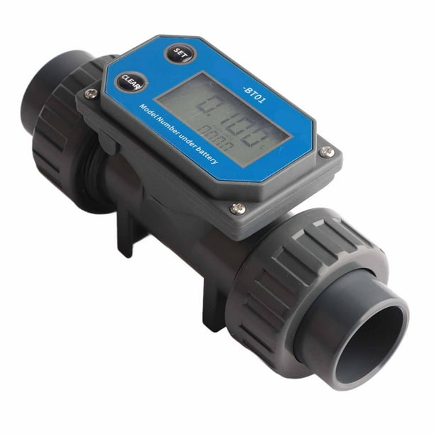 Medidor de flujo de agua con pantalla digital Medidor de flujo de agua UPVC  Medidor de sensor de flujo de agua 10-120L/min para riego de tierras de