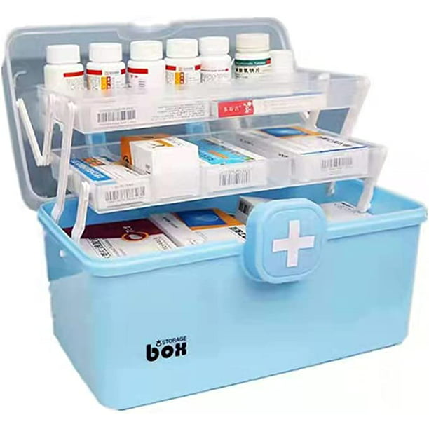 Comprar Caja de medicamentos Caja de primeros auxilios médicos de gran  capacidad para el hogar Caja de pastillas Caja de almacenamiento de  emergencia para medicamentos de múltiples capas Caja de medicinas para