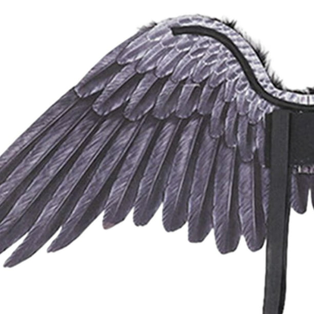 Disfraz de ala de ángel con plumas de Halloween en 3D, correas elásticas  para los hombros, accesorios, Material Premium, juego de rol realista para  Blanco 80x90cm Salvador Disfraz de ala