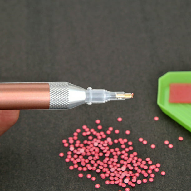 Bolígrafo de pintura de diamantes 5D luminoso de resina, punta de