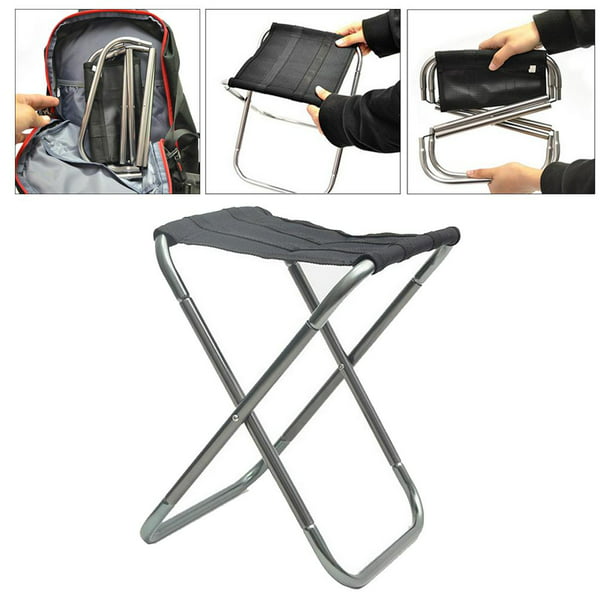 Sillas de camping, taburete plegable portátil, asiento de camping  retráctil, taburete plegable portátil retráctil para caminar al aire libre