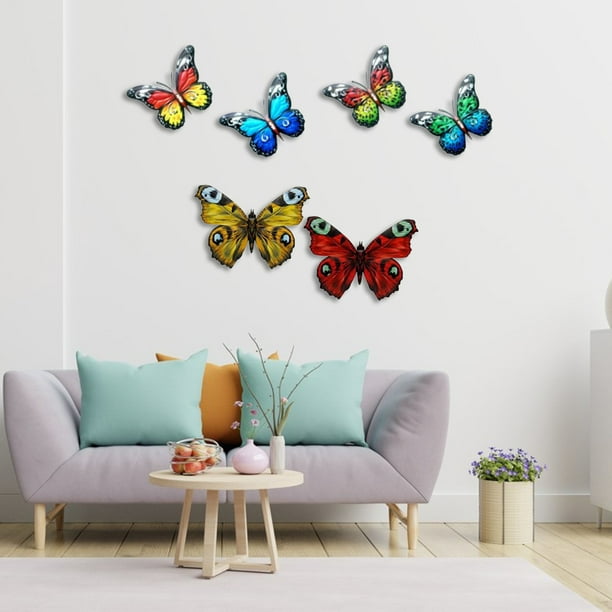 Adorno Pared Metálico Diseño Mariposas -Paneles Decorativos