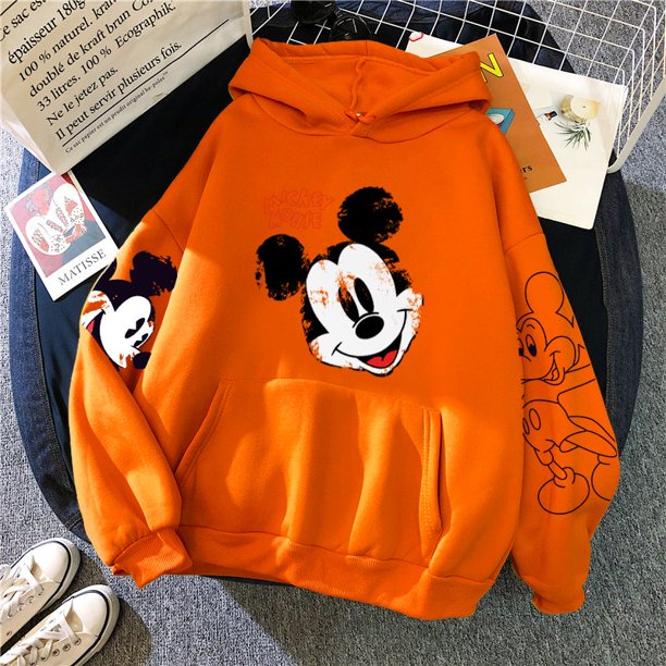 Mujer sudaderas con capucha lindo de dibujos animados Mickey algodón  sudaderas con capucha de