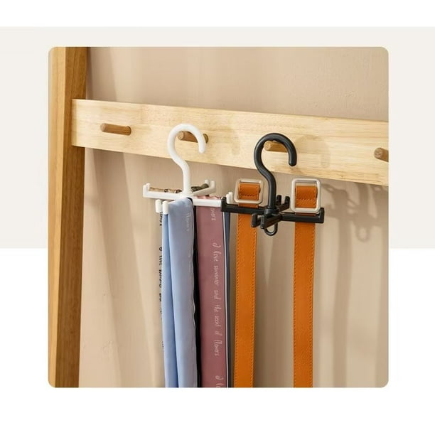 Moveagogo [Paquete de 2 soportes de plástico resistentes para colgar  cinturones, bufandas, corbatas, organizador de almacenamiento para armario  de