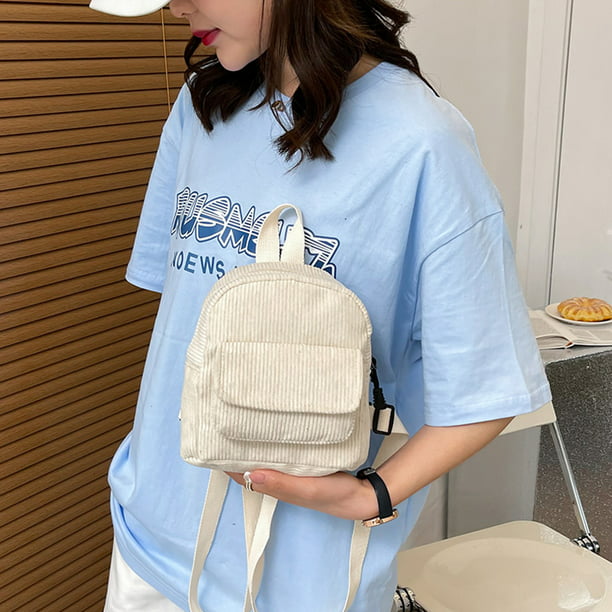 mochila Retro de pana para mochilas pequeñas de Color Ehuebsd sólido mochilas escolares para estudiantes y niñas mochila de viaje para mujer | Walmart línea