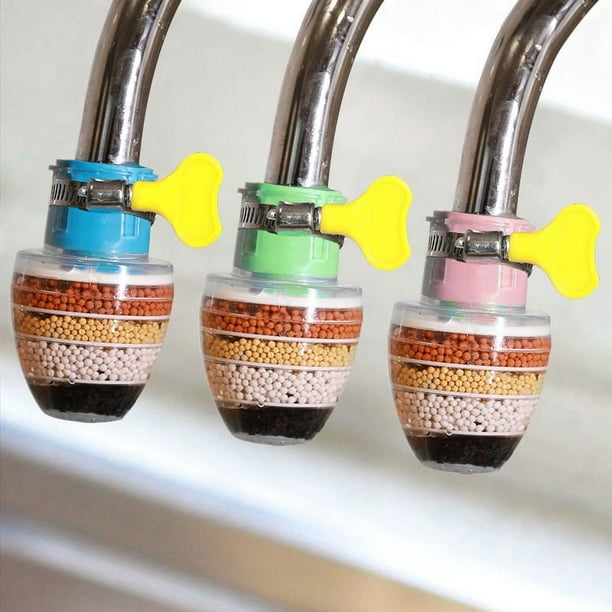 Purificador de agua de grifo Philips 3 uds/6 uds Mini filtro de grifo  multicolor de tres capas