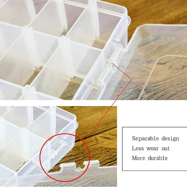 Caja organizadora de plástico con divisores 36 rejillas