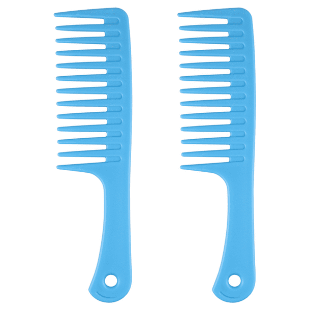 Peine de dientes anchos para cabello mojado rizado, peine de enredos para  mujeres, peine de dientes anchos grandes para cabello largo y ondulado más  grueso Ormromra CPB-DE-LYY39-4