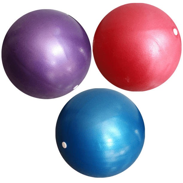 2 PCS Softball Pilates, Pelota de Pilates de 25 cm, Mini Balones Yoga,  Pilates Pelota Equilibrio, Pelota de Ejercicios para Gimnasio, Yoga, Masaje  y Pilates en Casa, Material Fitness (Azul + Morado) 