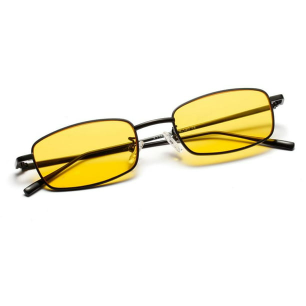 Gafas de sol transparentes para mujer, gafas con montura metálica, gafas  para exteriores amarillo Baoblaze Gafas de sol de mujer de moda