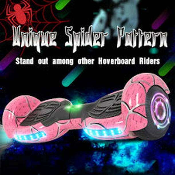 Spider Hoverboard Self Balancing Scooter Hoverboards de dos ruedas de 6.5  con altavoz Bluetooth y luces LED Scooter eléctrico para niños y adultos  Hoverstar spider-blue