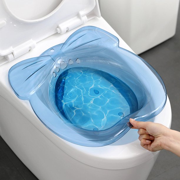 Baño de asiento para inodoro con descargador 2000ml Lavabo de cadera Bidet  Universal para inodoros en cuclillas Azul Yuyangstore Tina de baño de la