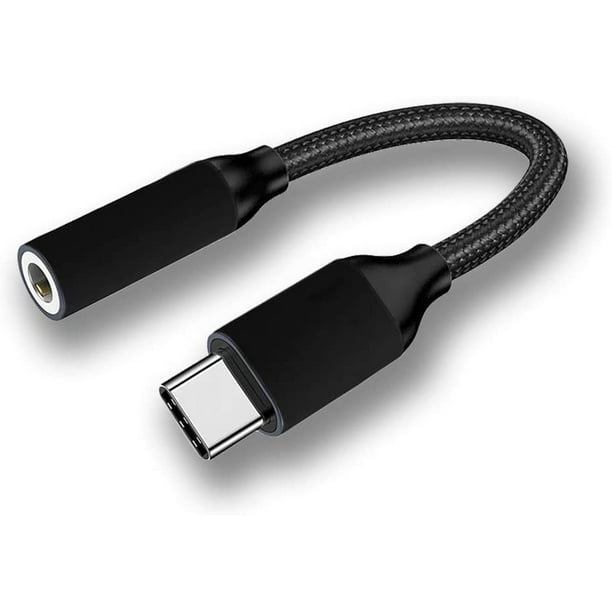Adaptador USB-C a jack 3.5mm para Auriculares Convertidor para Teléfono  Android