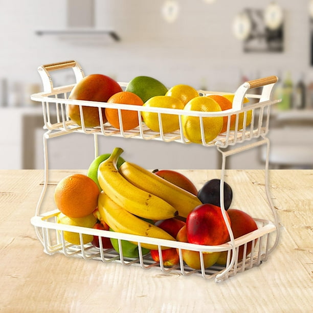 Cesta de frutas de 3 niveles para cocina, soporte para frutero, cestas de  almacenamiento de frutas desmontables para mostradores, cocina, encimera