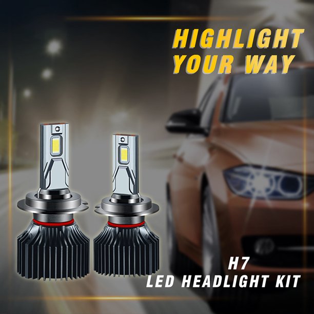 Set Luces Led H7 8000Lm para carro Luz Blanca