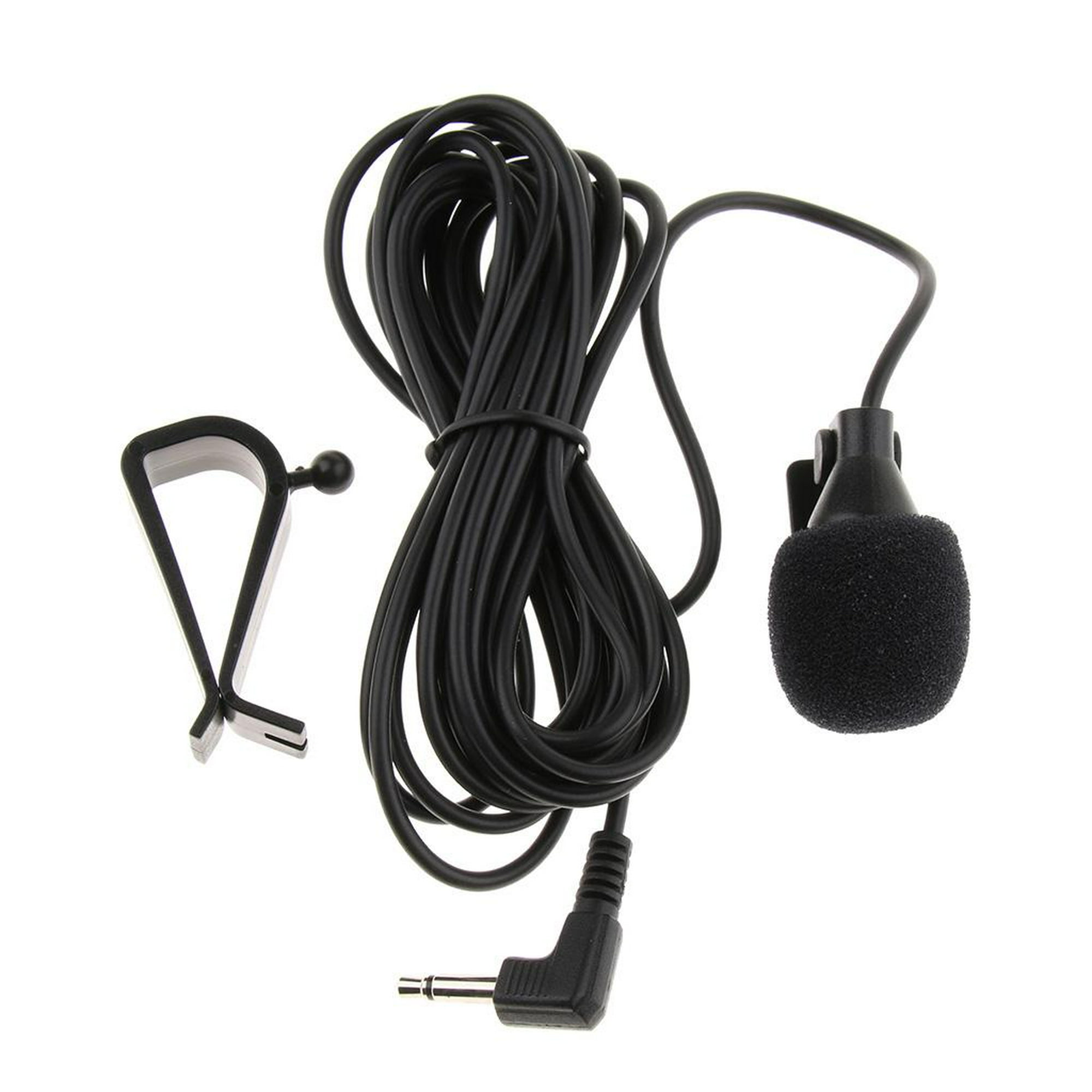 Micrófono de audio del coche 3,5 mm Clip Jack Plug Mic Stereo Mini micrófono  externo con cable para auto Dvd Radio 3m de largo Profesionales