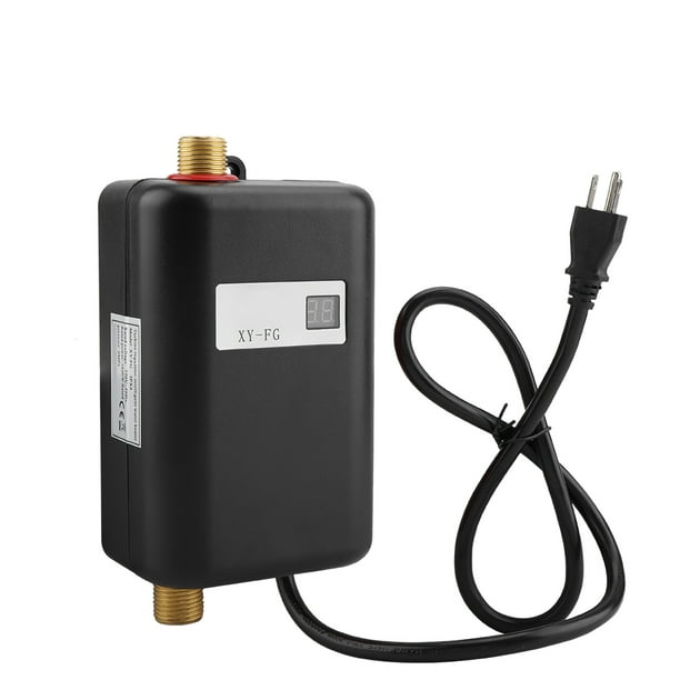 110V 3000W Mini calentador de agua eléctrico instantáneo sin tanque baño  cocina lavado US negro NikouMX Muebles