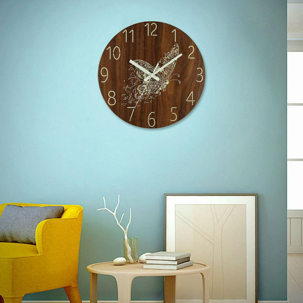 FLEBLE Relojes de pared grandes modernos para decoración de sala de estar,  relojes de pared grandes y silenciosos de cuarzo a pilas para dormitorio