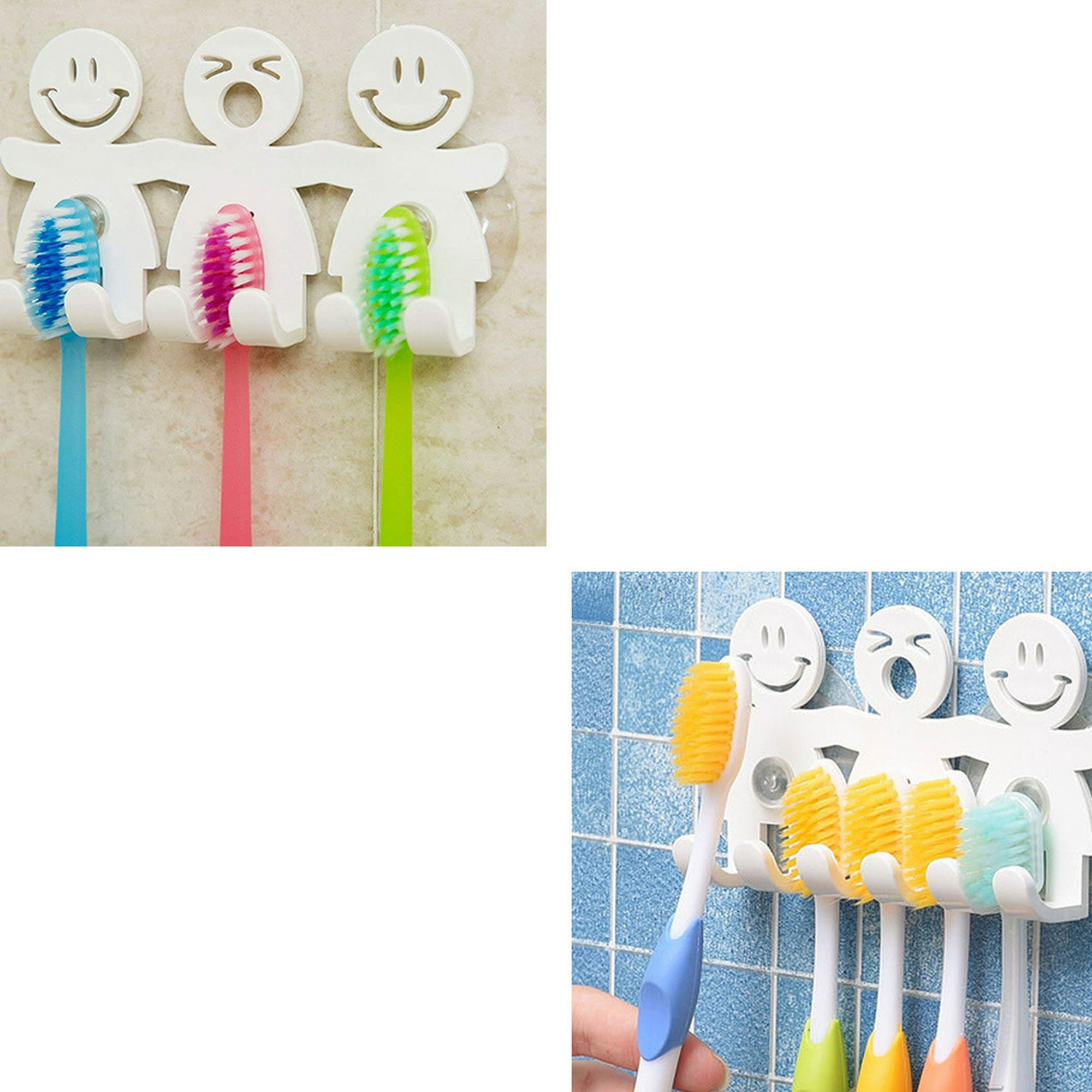 Portacepillos de dientes eléctricos para baño, es organizador de accesorios  de baño montado en la pared para niños y ducha familiar (grises)